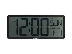 Karlsson - Wall/Table clock Retro LCD black