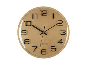 Karlsson - Wall clock 3D Numbers gold w. black