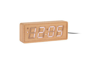 Karlsson - Alarm clock Solid Wood Engraved light wood