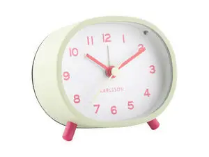 Karlsson - Alarm clock Cheeky oval soft green