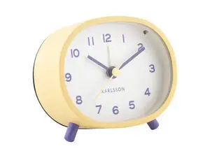 Karlsson - Alarm clock Cheeky Oval soft yellow