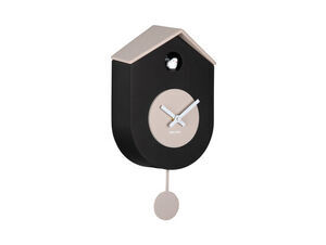 Karlsson - Wall clock Grato Cuckoo black w. warm grey
