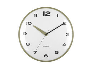 Karlsson - Wall Clock Brisk Dome army green