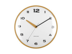 Karlsson - Wall Clock Brisk Dome ochre yellow