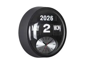 Karlsson - Wall clock Round Flip black