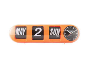 Karlsson - Wall clock Tube Flip orange
