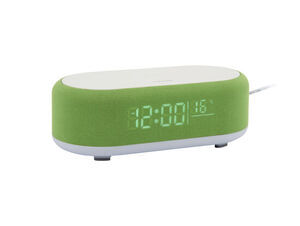 Karlsson - Alarm clock Vogue w. phone charger and blue tooth bright green