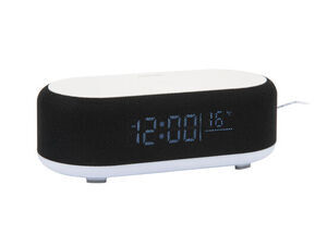 Karlsson - Alarm clock Vogue w. phone charger and blue tooth black