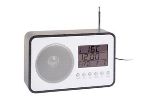 Karlsson - Alarm clock FM Radio black veneer