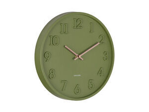 Karlsson - Wall clock Calma army green