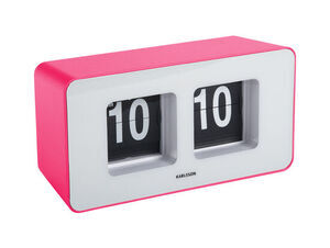 Karlsson - Wall/Table clock Funky Flip bright pink