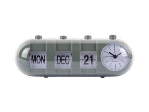 Karlsson - Alarm clock Retro Tube Calendar Flip jungle green