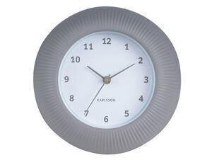 Karlsson - Wall clock Tender Rib warm grey