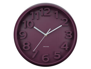Karlsson - Wall clock Elevated Classic Numbers dark mauve