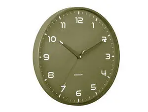 Karlsson - Wall clock Orgullo army green
