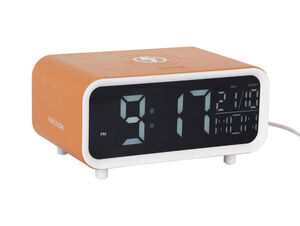 Karlsson - Alarm clock Chunky LED w. phone charger ochre yellow