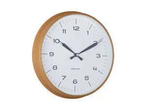 Karlsson - Wall clock Modern Factory ochre yellow w. dark blue