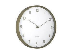 Karlsson - Wall clock Sencillez army green