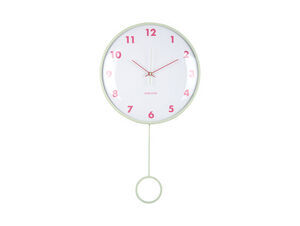 Karlsson - Wall clock Cheeky Dome pendulum soft green