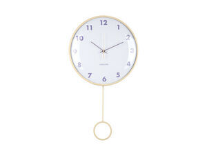 Karlsson - Wall clock Cheeky Dome pendulum soft yellow