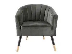 Leitmotiv - Chair Royal velvet taupe grey