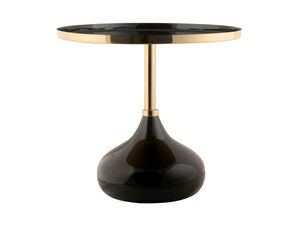 Leitmotiv - Side table Mila iron enamel large black