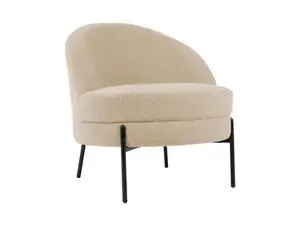 Leitmotiv - Chair Noble teddy curl beige