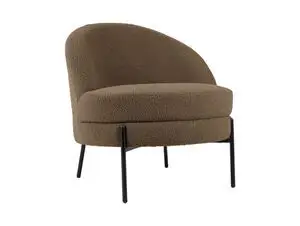 Leitmotiv - Chair Noble teddy curl dark warm grey