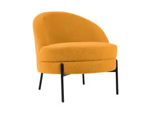 Leitmotiv - Chair Noble teddy curl ochre yellow