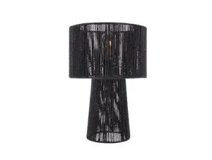Leitmotiv - Table lamp Forma pin paper rope black