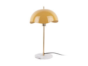 Leitmotiv - Table lamp Waved Dome enamel honey yellow