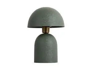 Leitmotiv - Table lamp Boaz iron textured jungle green