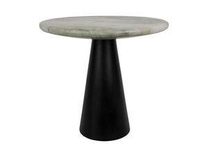 Leitmotiv - Table Force marble himalayan green, black mango wood base
