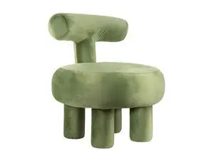 Leitmotiv - Chair Abrazo velvet jungle green
