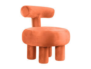 Leitmotiv - Chair Abrazo velvet peach orange