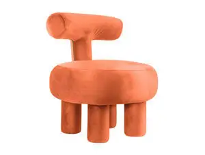 Leitmotiv - Chair Abrazo velvet peach orange