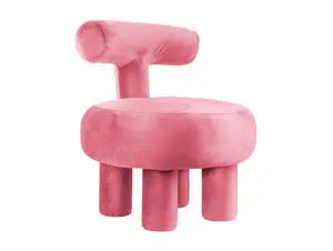 Leitmotiv - Chair Abrazo velvet pink