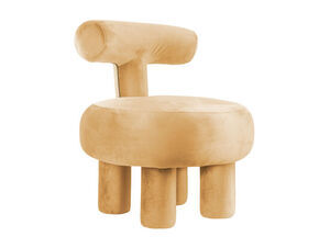 Leitmotiv - Chair Abrazo velvet sand brown
