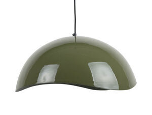 Leitmotiv - Pendant lamp Waved large enamel jungle green