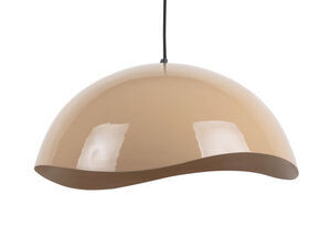 Leitmotiv - Pendant lamp Waved large enamel soft brown