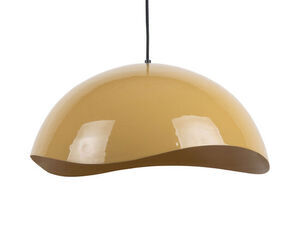 Leitmotiv - Pendant lamp Waved large enamel honey yellow