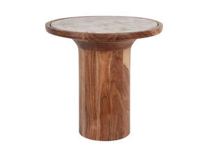 Leitmotiv - Side table Tubo high marble brown