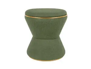 Leitmotiv - Pouf Gustar teddy curl moss green