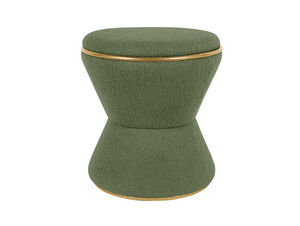 Leitmotiv - Pouf Gustar teddy curl moss green