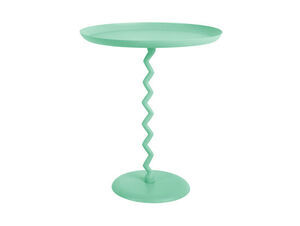 Leitmotiv - Side table Zig Zag large turquoise blue