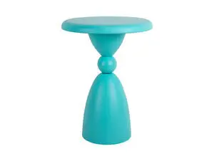 Leitmotiv - Side table Folly Outdoor turquoise blue