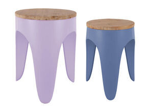 Leitmotiv - Stool set Double Funky soft purple & classic blue