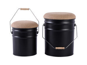 Leitmotiv - Stool set Buckets black