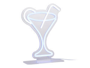 Leitmotiv - Neon light Cocktail w. Straw blue