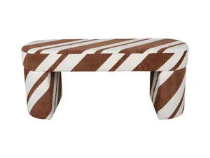 Leitmotiv - Bench Agraciado dark brown w. off white